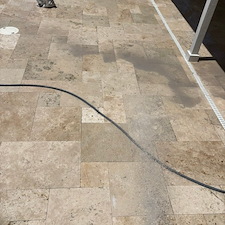 Travertine-Pool-Deck-Cleaning-Polymeric-Sand-Joint-Restoration-in-North-Palm-Beach-FL 3